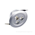 High Power 4w Silver Recessed Led Ceiling Light Fixture, Led Down Light For Office